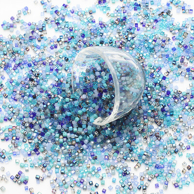 3/4/6 mm-es szögletes gyöngy színű vegyes színű gradiens üveggyöngy DIY kiegészítő karkötő mobiltelefon lánc tartozék