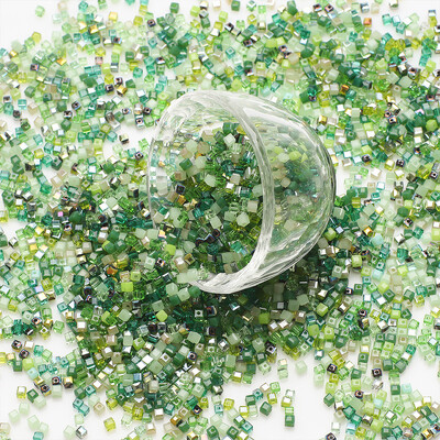 3/4/6 mm-es szögletes gyöngy színű vegyes színű gradiens üveggyöngy DIY kiegészítő karkötő mobiltelefon lánc tartozék