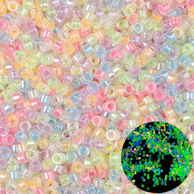 Približne 700 ks 2,5 mm domácej výroby vysoko kvalitného svietiacej sklenenej korálky, ryžové korálky, voľné korálky, ručne vyrobené DIY na výrobu šperkov, c