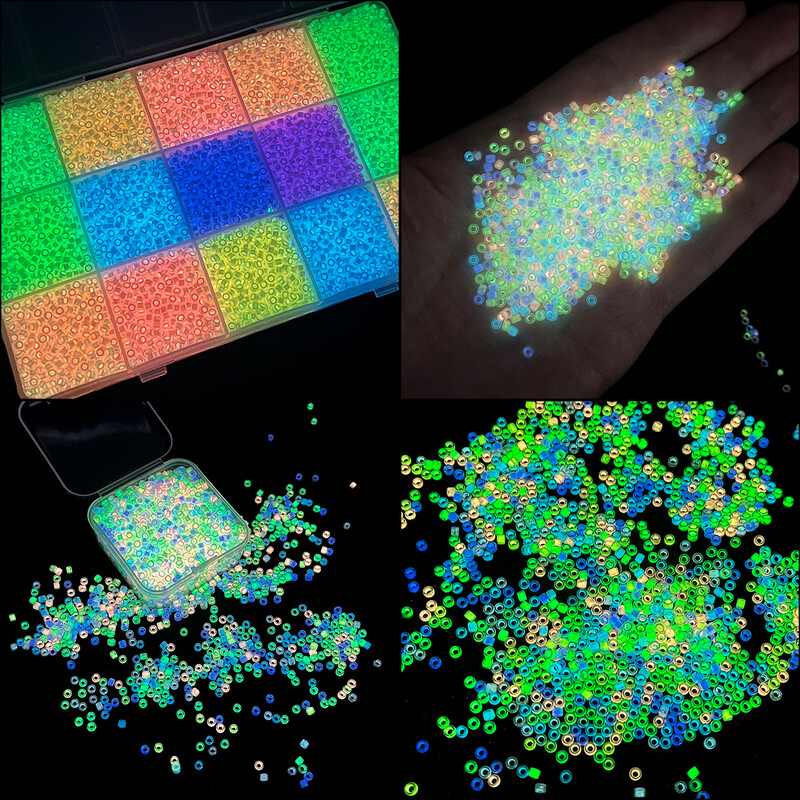 Približne 700 ks 2,5 mm domácej výroby vysoko kvalitného svietiacej sklenenej korálky, ryžové korálky, voľné korálky, ručne vyrobené DIY na výrobu šperkov, c