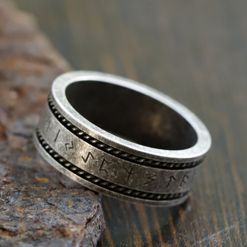 2024 Novi kreativni 316L vikinški lančani prsten s runama od nehrđajućeg čelika za muškarce Modni retro amulet modni nakit Poklon besplatna dostava