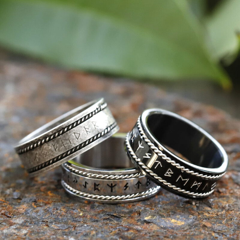 2024 Novi kreativni 316L vikinški lančani prsten s runama od nehrđajućeg čelika za muškarce Modni retro amulet modni nakit Poklon besplatna dostava