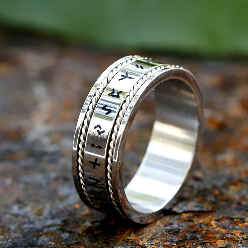 2024 Novi kreativni 316L vikinški lančani prsten s runama od nehrđajućeg čelika za muškarce Modni retro amulet modni nakit Poklon besplatna dostava