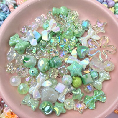 50 g/100 g Articole pentru acoperirea capului pentru copii pentru realizarea de benzi din piele, materiale acrilice, accesorii, margele libere, pungi de culori mixte multiple