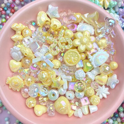 50 g/100 g Articole pentru acoperirea capului pentru copii pentru realizarea de benzi din piele, materiale acrilice, accesorii, margele libere, pungi de culori mixte multiple