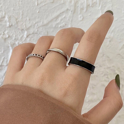 24 DB/SZETT Vintage arany színű szív gyűrű szett nőknek férfi üreges pillangó gyöngy kristály geometriai gyűrűk divatos ujj ékszerek