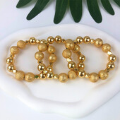 TITI Exaggerated Big Ball Elastic Charm Bangles HipHop Party nakit Punk Vintage zlatne boje Okrugle perle Narukvice za žene