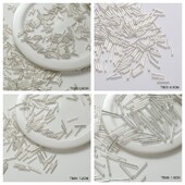 10G/táska Ezüsttel töltött csőgyöngyök üveg anyag Ezüst csőgyöngyök barkácsolás kézzel készített gyöngyös hímzés ékszer kiegészítők