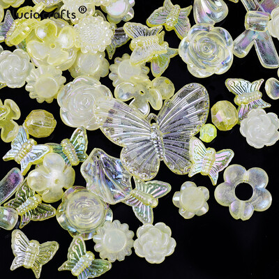 20g Random Mix Pillangó Szív Virág Akril Gyöngyök Barkácstelefonhoz Karkötő Kézzel Készített Ékszerkészítési Kiegészítők R0837