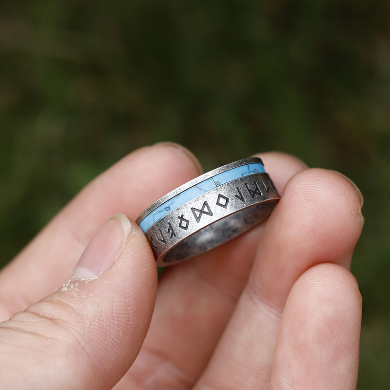 Nový 316L nehrdzavejúca oceľ Odin, severský vikingský amulet, runový vikingský prsteň pre mužov, módne šperky s červenou dyhou, darček, párty