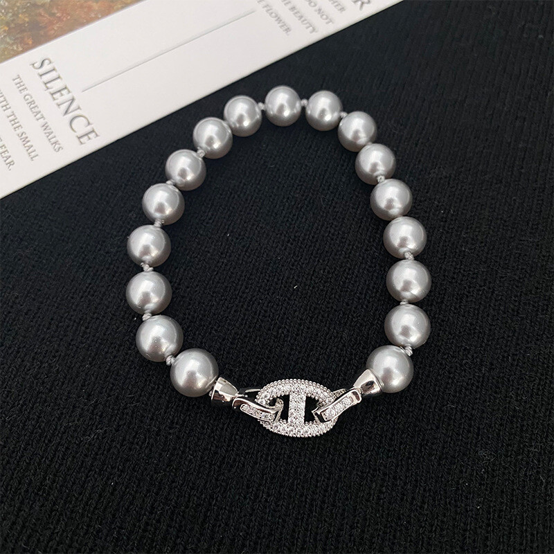 Elegantný okrúhly perlový náramok, vysoko kvalitný pre ženy, párty prívesok, perlový šperk, darček
