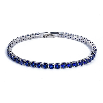 Luxusné hiphopové tenisové náramky Iced Out 4 mm s kubickým zirkónom a krištáľom pre ženy a mužov, zlaté a strieborné náramky a retiazkové šperky