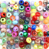 20 τμχ 14mm Mix Color Big Hole Acrylic Beads Spacer Loose Beads for Jewelry Making DIY Handmade Clothing Accessories (τρύπα:5mm)
