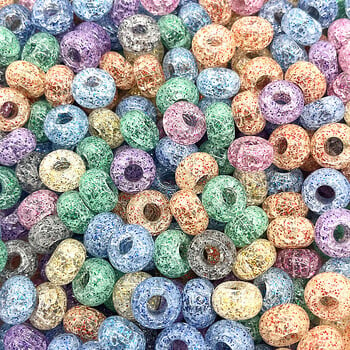 20 τμχ 14mm Mix Color Big Hole Acrylic Beads Spacer Loose Beads for Jewelry Making DIY Handmade Clothing Accessories (τρύπα:5mm)