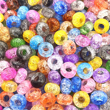 20 τμχ 14mm Mix Color Big Hole Acrylic Beads Spacer Loose Beads for Jewelry Making DIY Handmade Clothing Accessories (τρύπα:5mm)