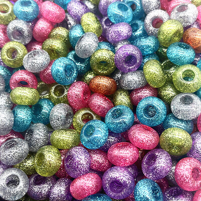 20 τμχ 14mm Mix Color Big Hole Acrylic Beads Spacer Loose Beads for Jewelry Making DIY Handmade Clothing Accessories (τρύπα:5mm)