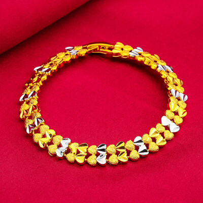 Női kézi karkötők virág szív széles lánc mandzsetta karkötő karkötő Pulsera Femme karkötő Pulsera Femme esküvői ékszerek ajándékok