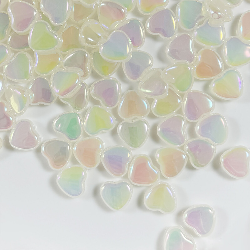 Mini szív alakú gyöngyök ékszerekhez, színváltoztatáshoz, világító, ragyogó sötétben barkácsolás kézműves fülbevalók karkötő nyaklánc varázsa