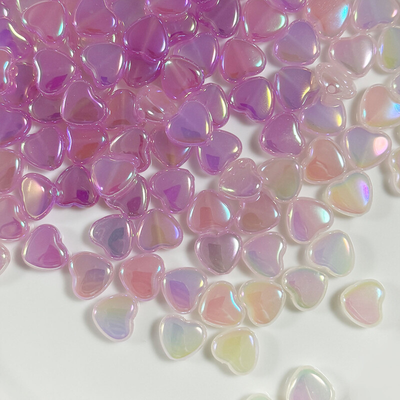 Mini szív alakú gyöngyök ékszerekhez, színváltoztatáshoz, világító, ragyogó sötétben barkácsolás kézműves fülbevalók karkötő nyaklánc varázsa