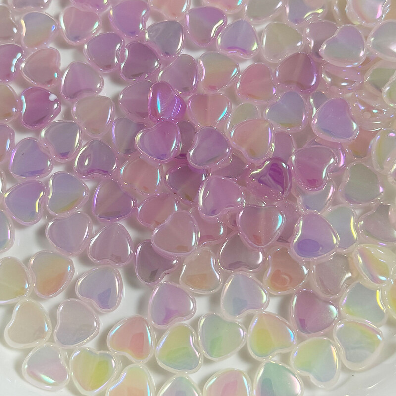 Mini szív alakú gyöngyök ékszerekhez, színváltoztatáshoz, világító, ragyogó sötétben barkácsolás kézműves fülbevalók karkötő nyaklánc varázsa