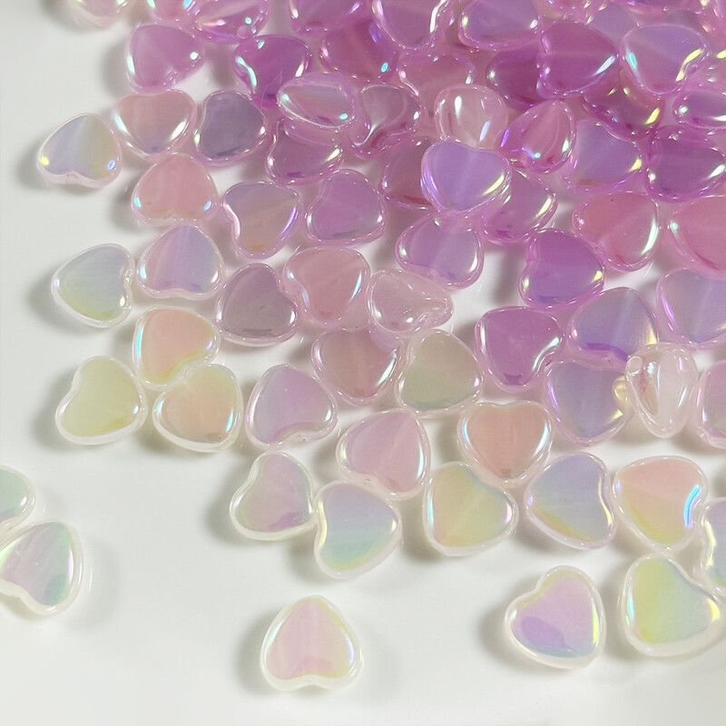 Mini szív alakú gyöngyök ékszerekhez, színváltoztatáshoz, világító, ragyogó sötétben barkácsolás kézműves fülbevalók karkötő nyaklánc varázsa