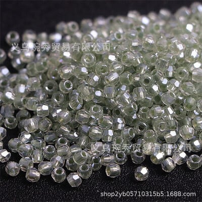 4mm ohňom brúsené korálky brúsené povrchom priehľadné farbenie jadro sklenené ryžové korálky ručne vyrobené DIY náramok náhrdelník šperky korálkový materiál