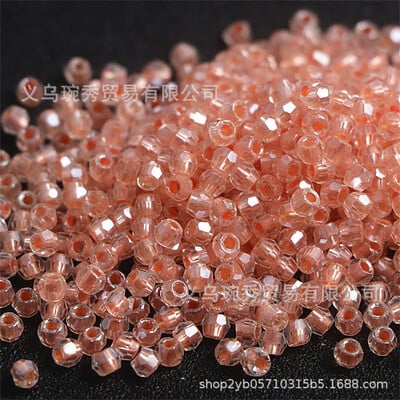 4mm ohňom brúsené korálky brúsené povrchom priehľadné farbenie jadro sklenené ryžové korálky ručne vyrobené DIY náramok náhrdelník šperky korálkový materiál