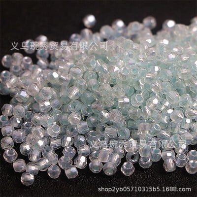 4mm ohňom brúsené korálky brúsené povrchom priehľadné farbenie jadro sklenené ryžové korálky ručne vyrobené DIY náramok náhrdelník šperky korálkový materiál