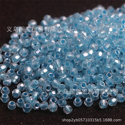 4mm ohňom brúsené korálky brúsené povrchom priehľadné farbenie jadro sklenené ryžové korálky ručne vyrobené DIY náramok náhrdelník šperky korálkový materiál