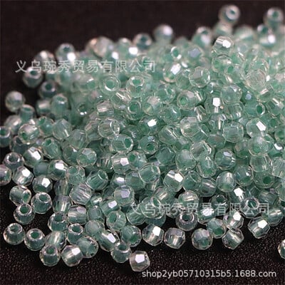 4mm ohňom brúsené korálky brúsené povrchom priehľadné farbenie jadro sklenené ryžové korálky ručne vyrobené DIY náramok náhrdelník šperky korálkový materiál