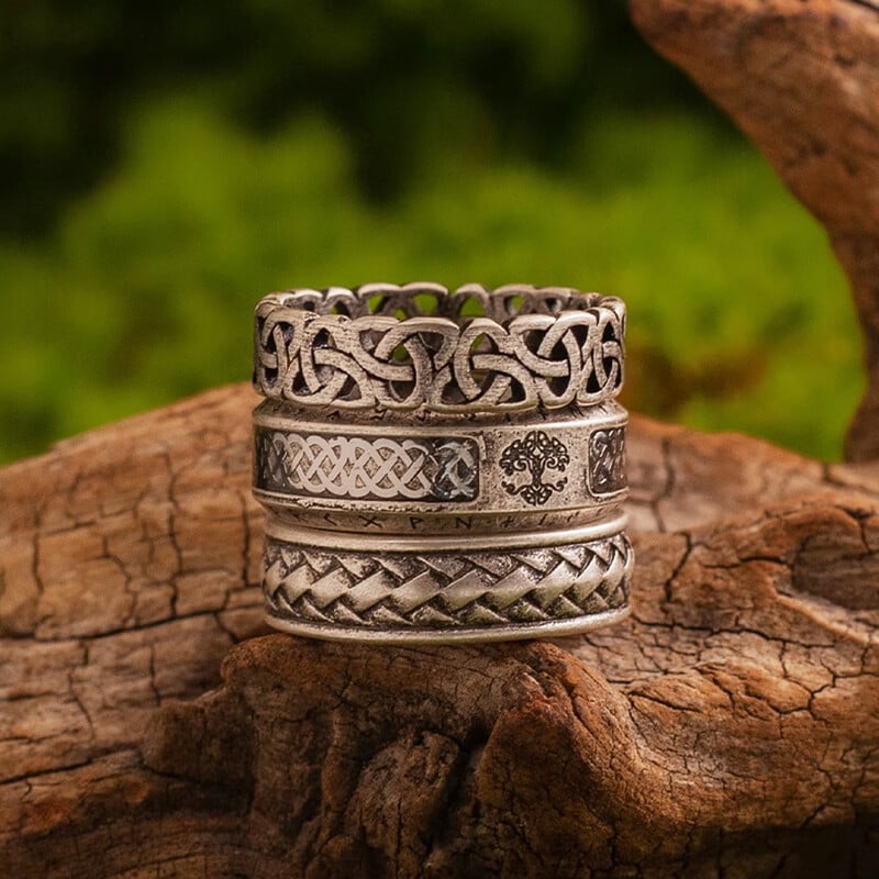 Vintage severské prstene s Yggdrasilom a vikingským stromom života pre mužov a ženy z nehrdzavejúcej ocele, keltský uzol, runový prsteň, amulet, veľkoobchod s šperkami