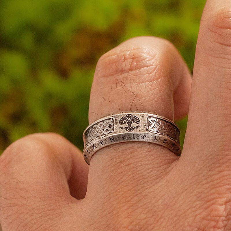 Vintage severské prstene s Yggdrasilom a vikingským stromom života pre mužov a ženy z nehrdzavejúcej ocele, keltský uzol, runový prsteň, amulet, veľkoobchod s šperkami