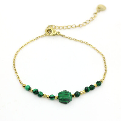 Természetes kőből készült hematit karkötő nőknek Divatos arany rozsdamentes acél ékszer buli esküvői luxus ajándék szett kézimunka