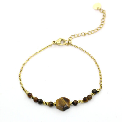 Természetes kőből készült hematit karkötő nőknek Divatos arany rozsdamentes acél ékszer buli esküvői luxus ajándék szett kézimunka