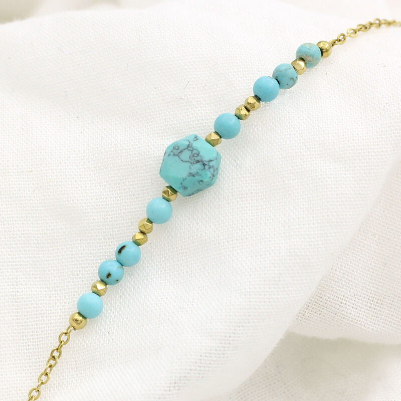 Természetes kőből készült hematit karkötő nőknek Divatos arany rozsdamentes acél ékszer buli esküvői luxus ajándék szett kézimunka