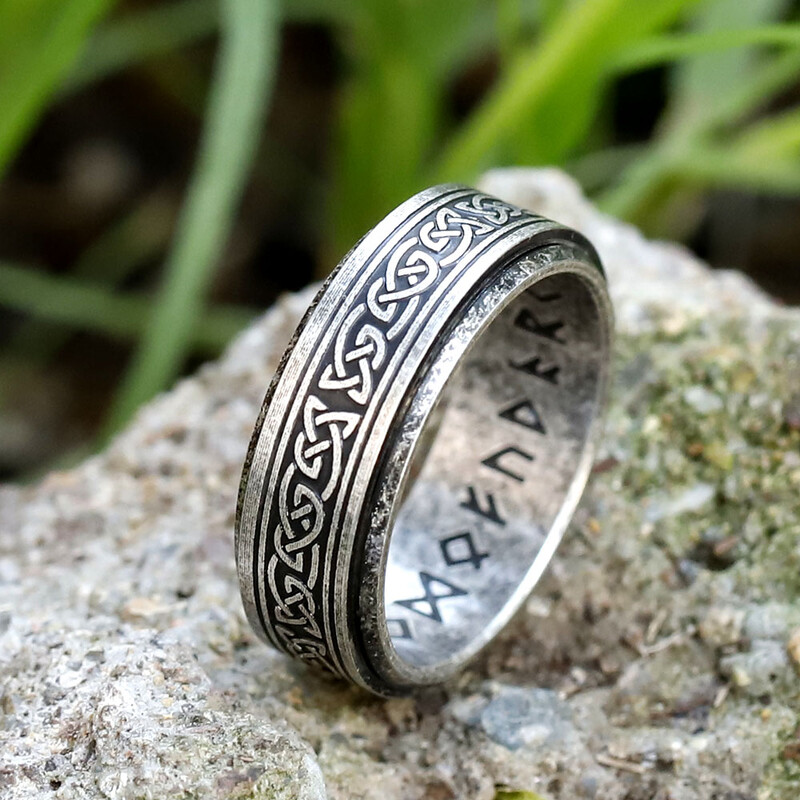 2023 Punk Vintage Odin Norse Viking Amulet Rune Rings pre mužov Móda Strieborná farba Nerezová oceľ Slová Ring Svadobné šperky