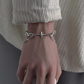 „Star Link Chian“ apyrankė moterims „Punk“ Dvisluoksnės „Žvaigždės“ pakabuko apyrankės Y2k mados nerūdijančio plieno apyrankės papuošalai, dovana