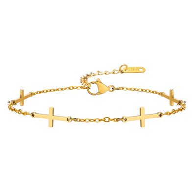 Brățări Vnox Heartbeat pentru femei și fete, PVD auriu, din oțel inoxidabil, cu lanț subțire, brățară, cadouri de dragoste, bijuterii