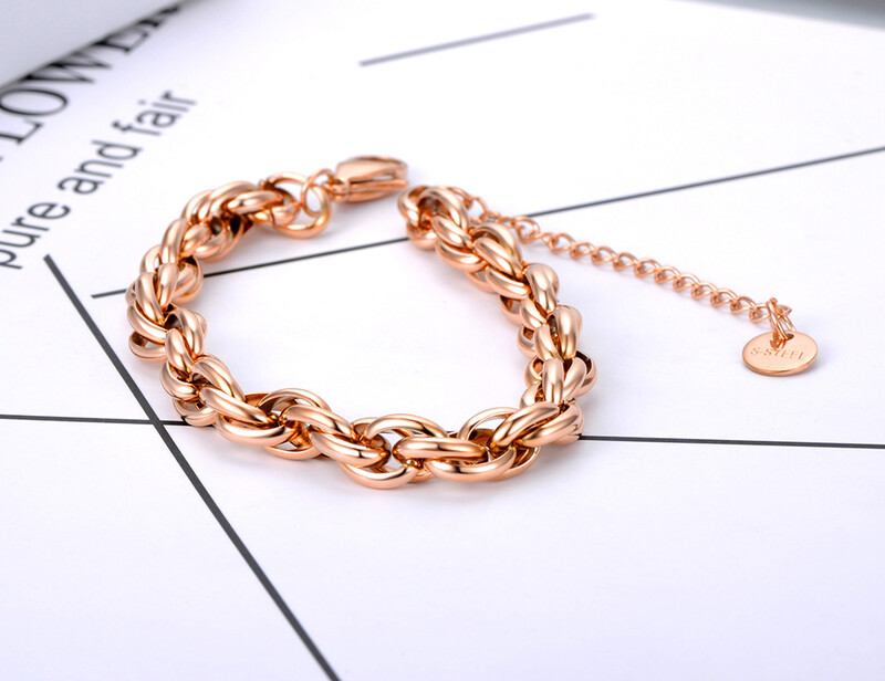 JeeMango Hiphop/Rock Narukvica s šarmom od nehrđajućeg čelika od titana, narukvica za žene, muškarce, boemski lanac i karike, nakit JB21121