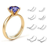 Регулатор на размера на пръстена Силиконов невидим пръстен Прозрачен размер на пръстена Прозрачен стикер за разхлабени пръстени Предпазител за бижута и инструменти