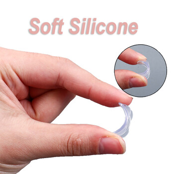 Ρυθμιστής μεγέθους δαχτυλιδιού Resizer Silicone Invisible Finger Ring Size Resizer Clear Sticker for Loose Rings Jewelry Guard & Tools