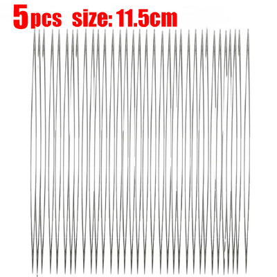 Set de 5/50 buc ace de mărgele cu deschidere centrală ace curbate din oțel pentru accesorii de cusut cu ace drepte cu margele