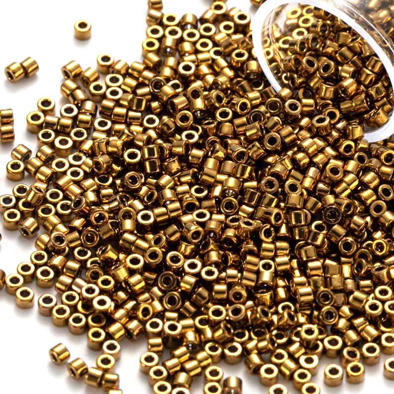 Mărgele de sticlă MKU japoneze, culori metalice, mărgele de sticlă libere de 2 mm, 10 g/20 g/30 g pentru cercei de bricolaj, creativitate, lucrare manuală.