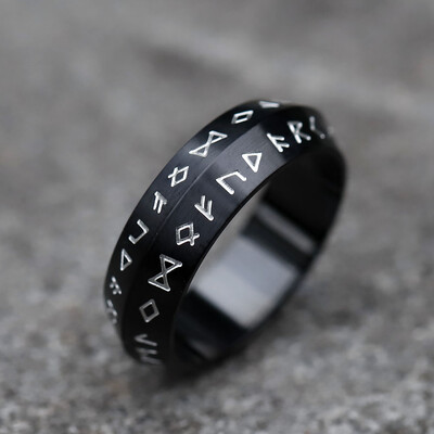 2024 ÚJ Férfi 316 literes rozsdamentes acél gyűrűk retro Odin Viking rúna tinédzsereknek RING Amulett divat ékszerek Ajándék ingyenes szállítás