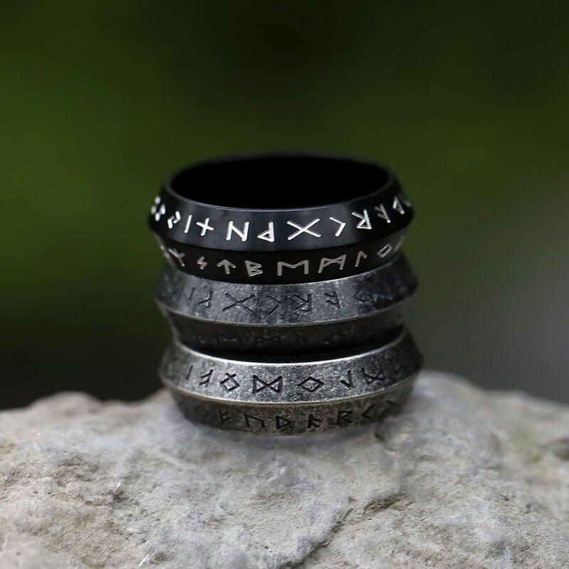 2024 NOVÉ pánske prstene z nehrdzavejúcej ocele 316L, retro Odinova vikingská runa pre tínedžerov, amulet, módny darček, šperky, doprava zdarma