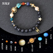 12 súhvezdí náramky pre ženy vesmír galaxia osem planét prírodný kameň slnečná sústava náramky so znamením zverokruhu panna šperky