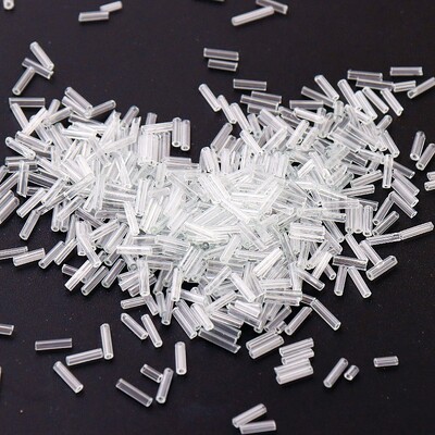 Krāsainas 300 gab. Sēklu krelles 11/0 Cauruļu krelles 2x6mm Stikla sēklu krelles DIY rotaslietu izgatavošanai Sieviešu apģērbu aksesuāri