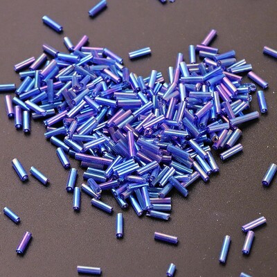 Krāsainas 300 gab. Sēklu krelles 11/0 Cauruļu krelles 2x6mm Stikla sēklu krelles DIY rotaslietu izgatavošanai Sieviešu apģērbu aksesuāri