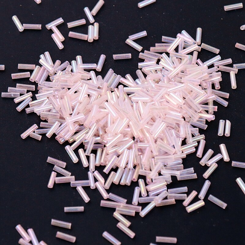 Krāsainas 300 gab. Sēklu krelles 11/0 Cauruļu krelles 2x6mm Stikla sēklu krelles DIY rotaslietu izgatavošanai Sieviešu apģērbu aksesuāri