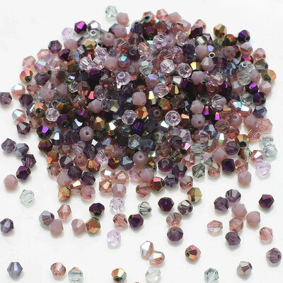 200 komada 4 mm smeđe fasetirane staklene bikonusne kristalne perle za DIY izradu nakita Ručno izrađena narukvica Narukvica Naušnica Dekoracija odjeće